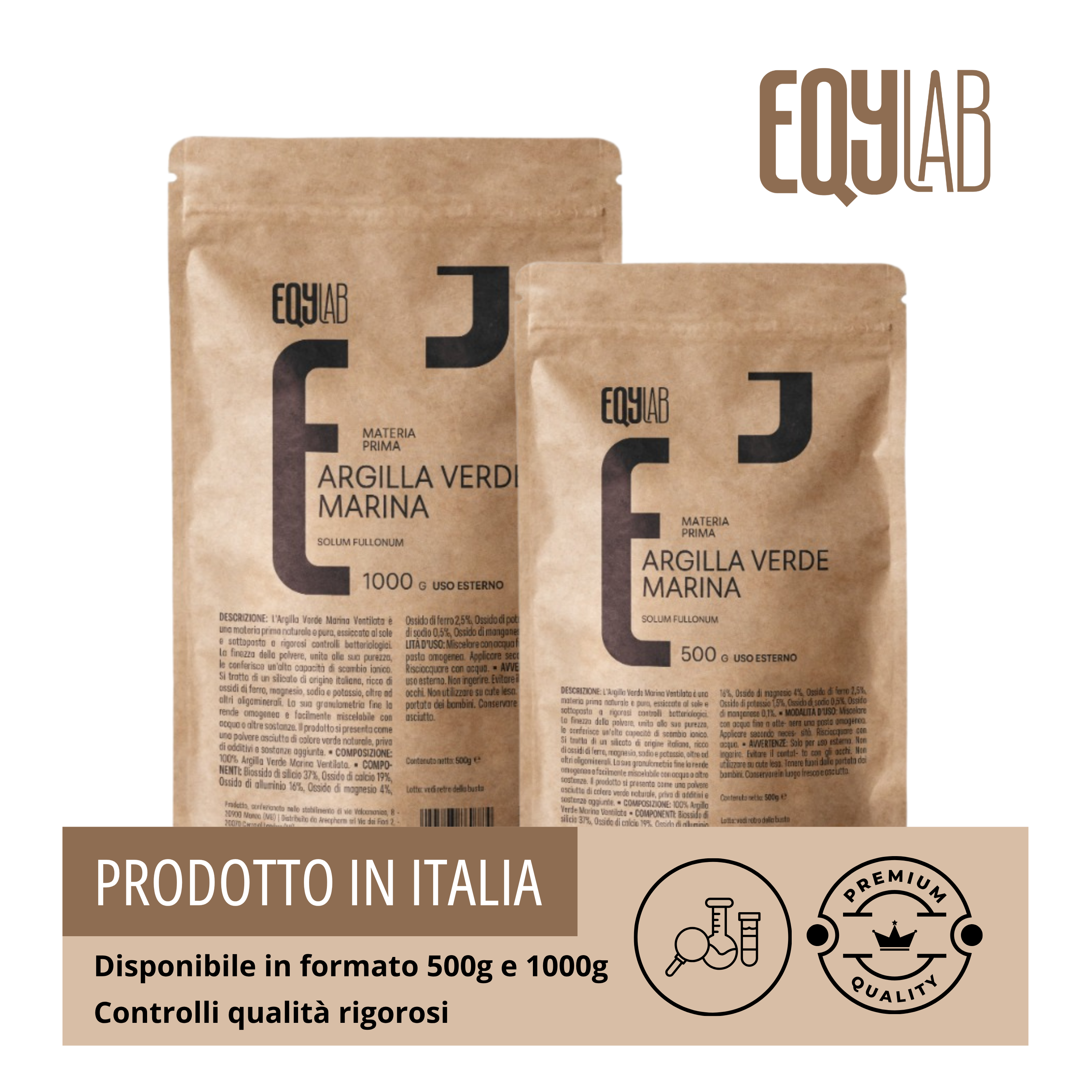 EQYLAB ARGILLA VERDE MARINA 1000 GR