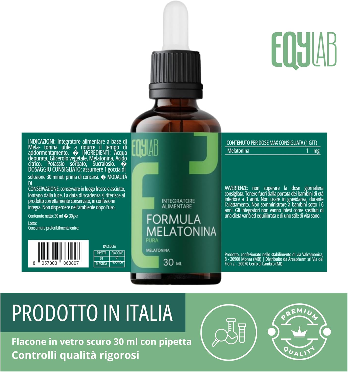 EQYLAB FORMULA MELATONINA PURA