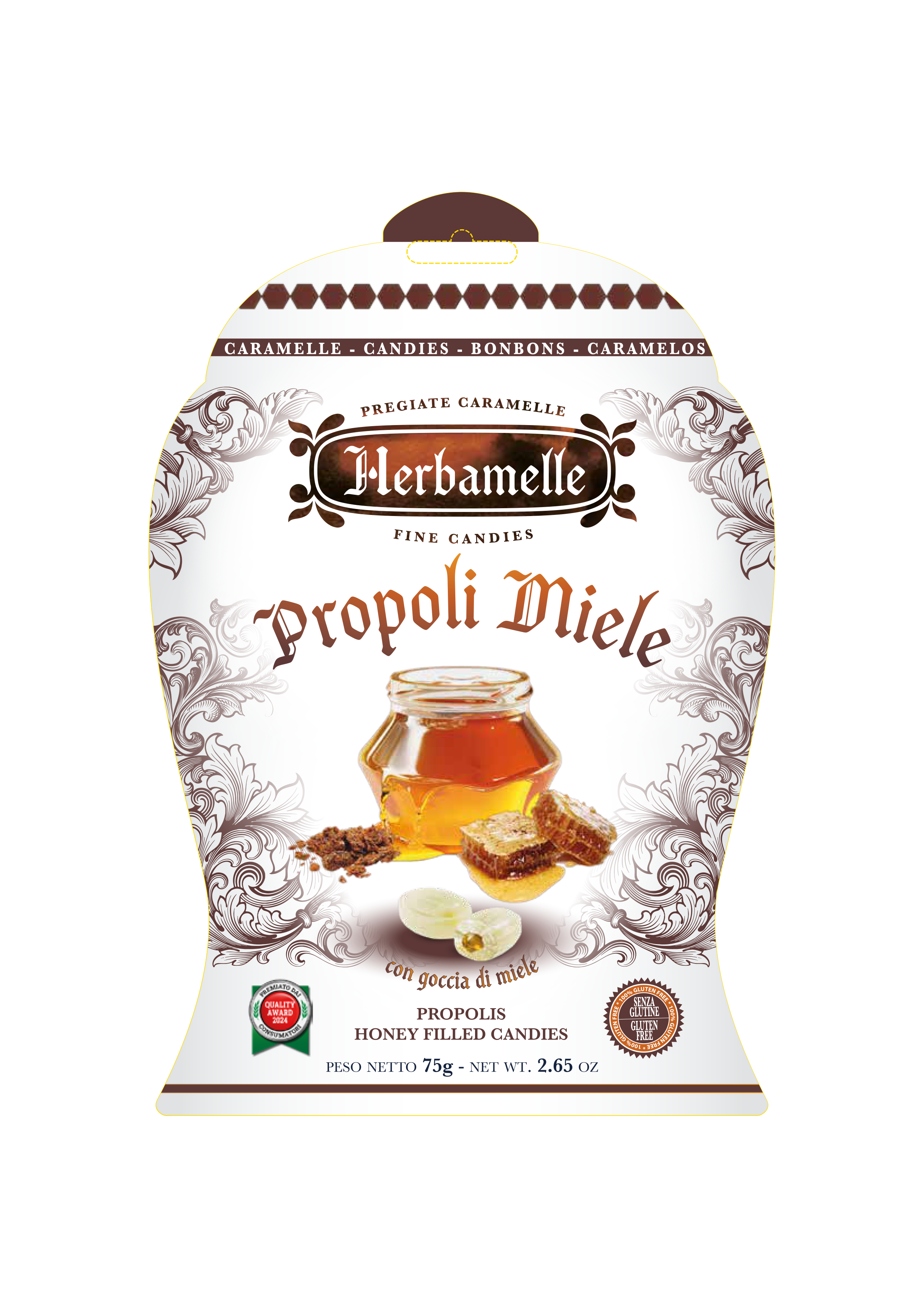 HERBAMELLE PROPOLI E MIELE BUSTA 75g
